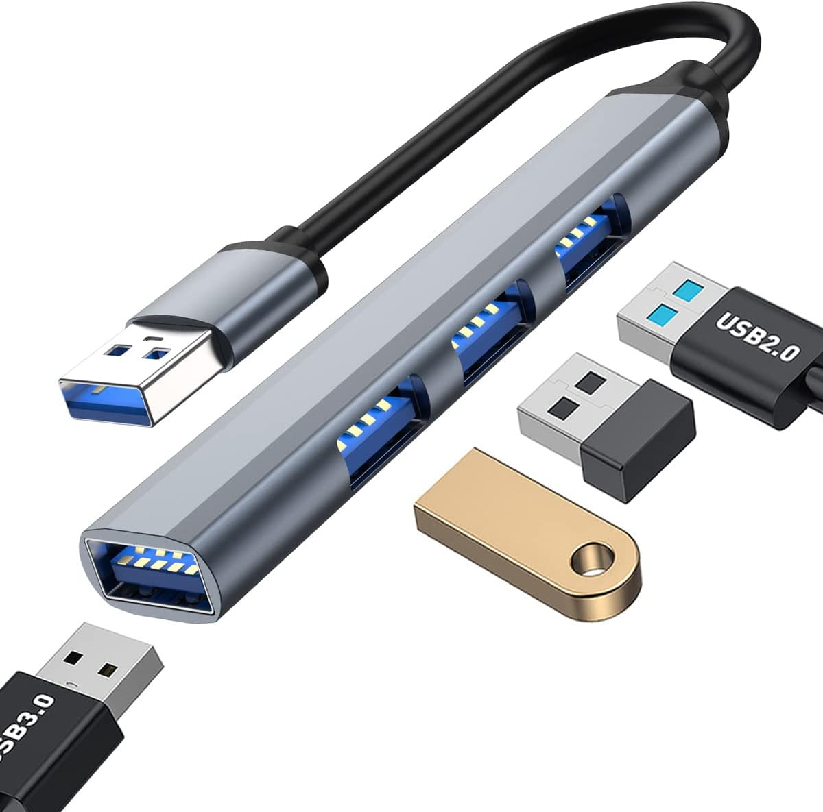 Apple Accessories Laptop - 4-Port Multi-Splitter USB Hub Adapter OTG