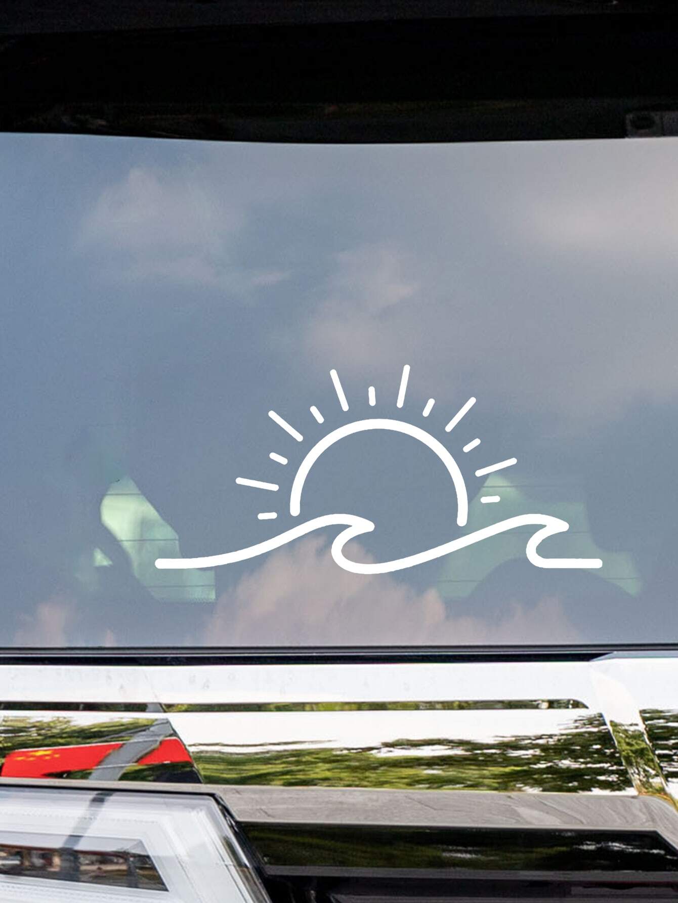 Laptop Accessories Gifts - 1pc White 30*15cm Sun Wave Car