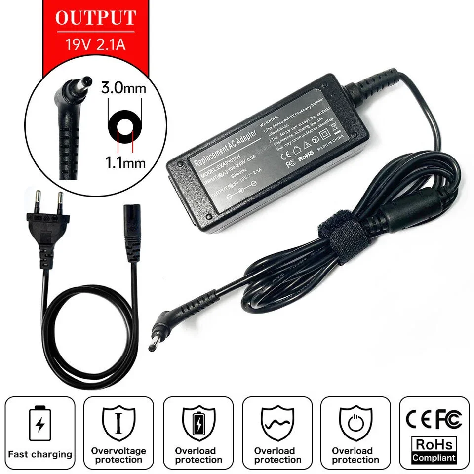 19V 2.1A 40W Laptop Ac Adapter – обзор и цена Laptop Accessories Shop