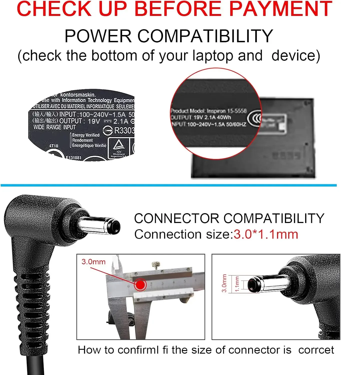 19V 2.1A 40W Laptop Ac Adapter – обзор и цена Laptop Accessories Shop