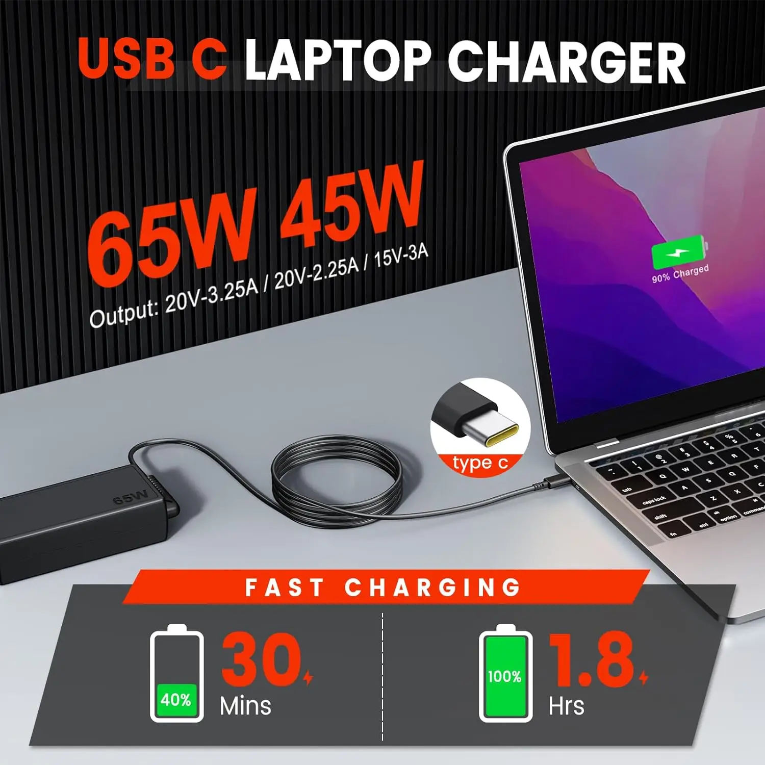 65W 20V 3.25A TYPE-C Laptop Ac – обзор и цена Laptop Accessories Shop