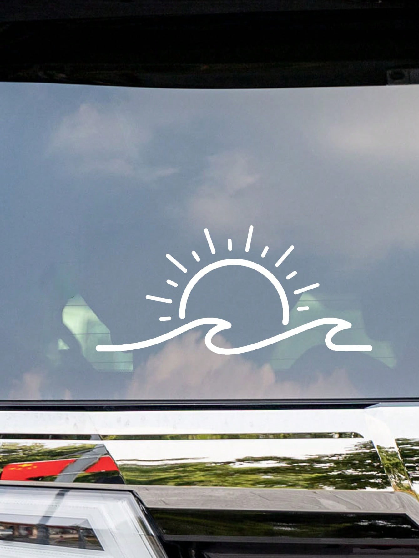 1pc White 30*15cm Sun Wave Car – обзор и цена Laptop Accessories Gifts