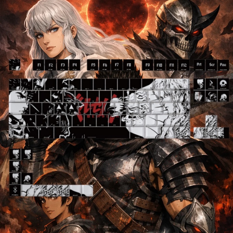 BERSERK Theme Anime Keycap 98  – обзор и цена Laptop Accessories Gifts