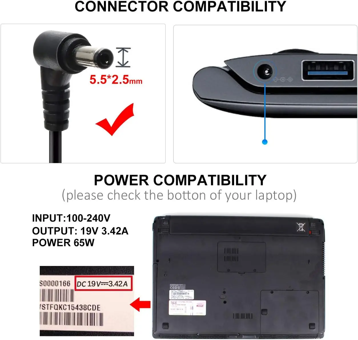 19V 3.42A 65W Laptop Ac Adapte – обзор и цена Laptop Accessories Shop